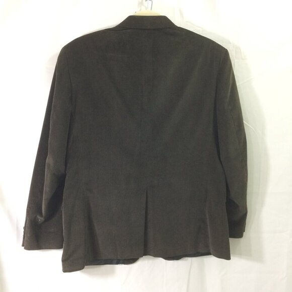 David Taylor Mens Blazer Brown Corduroy 100% Cotton Leather Buttons 44R - Picture 6 of 6